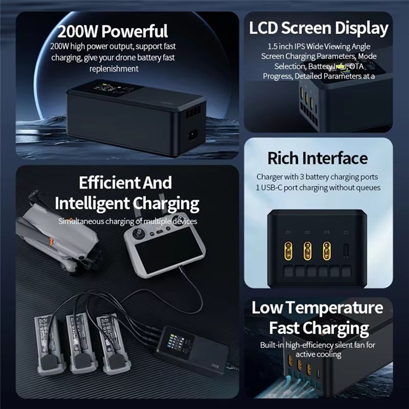 24-Hour Delivery Three-Way Sma - Drone Charging Hub ulasan dan harga