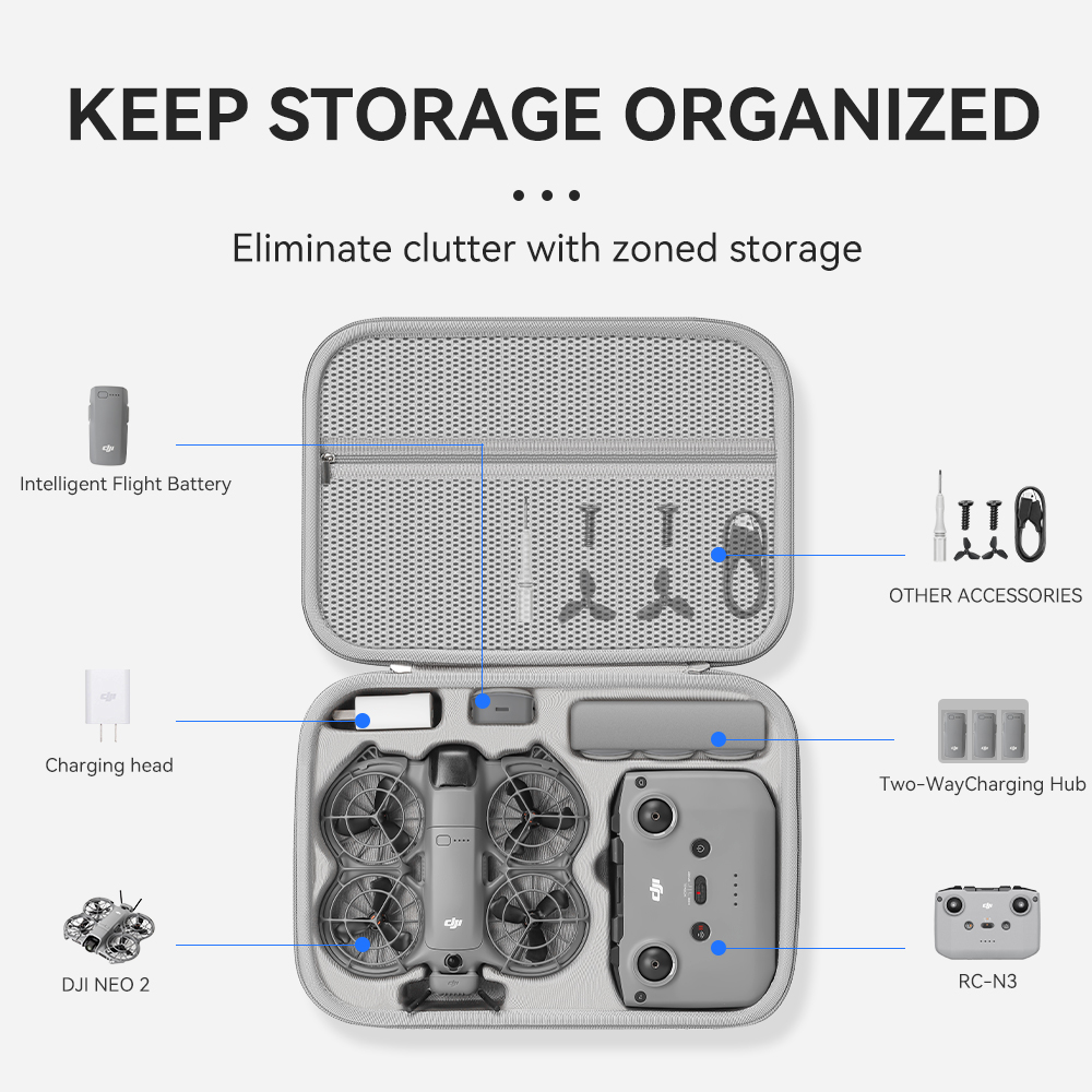 XFJI Travel Organizer Bag for  - Drone Carrying Case ulasan dan harga