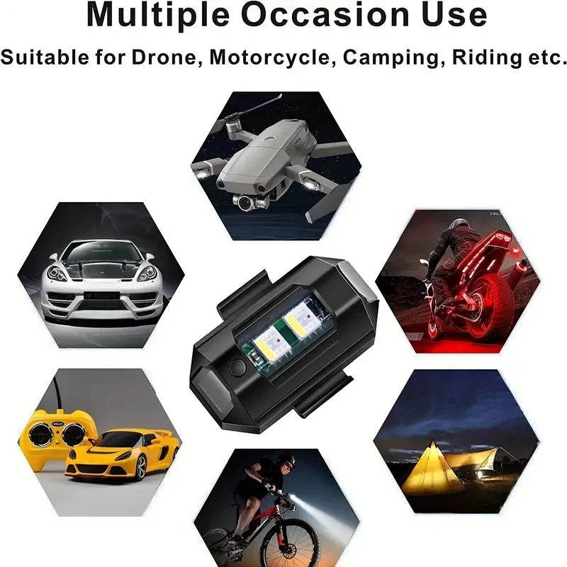 1Pcs Remote LED RGB Anti-colli - Drone Strobe Light ulasan dan harga
