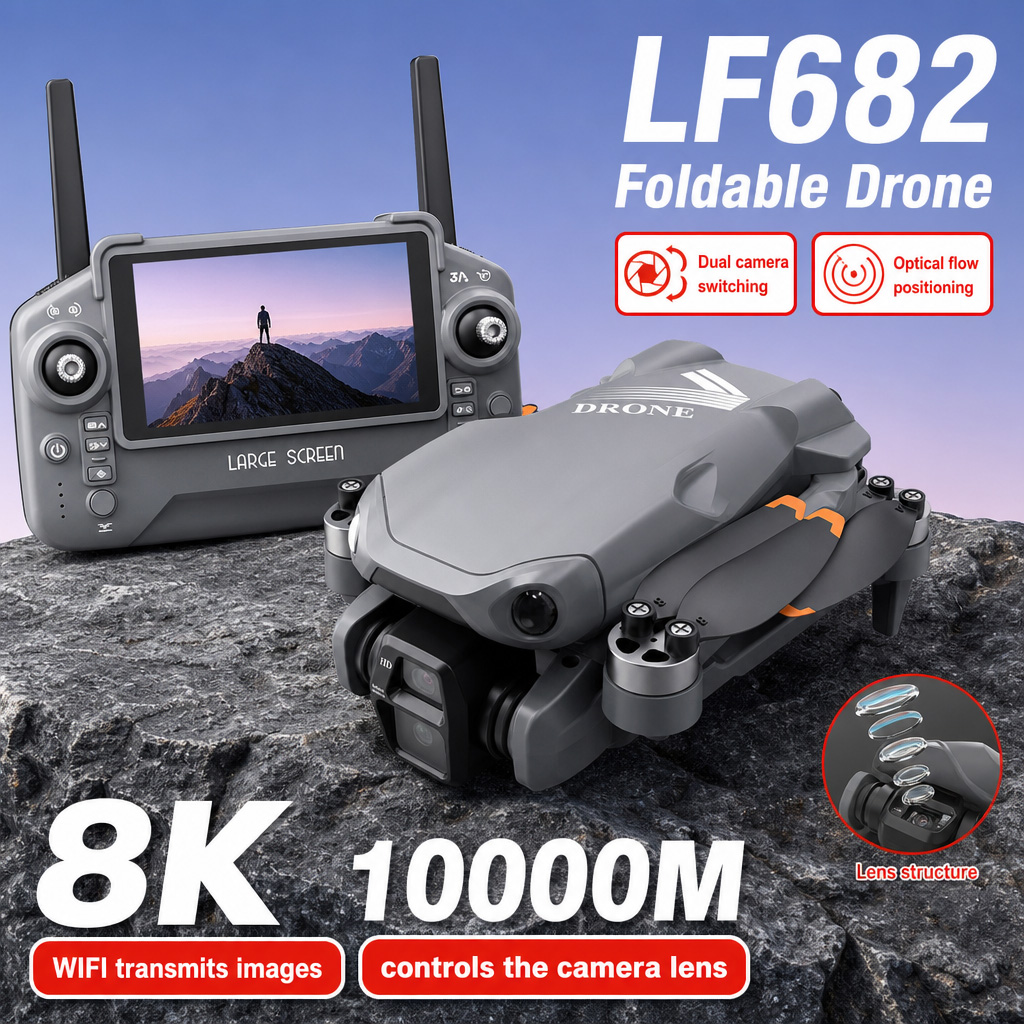 Aerial Photo LF682 Drone 8K HD - Drone Remote Controller Lanyard ulasan dan harga