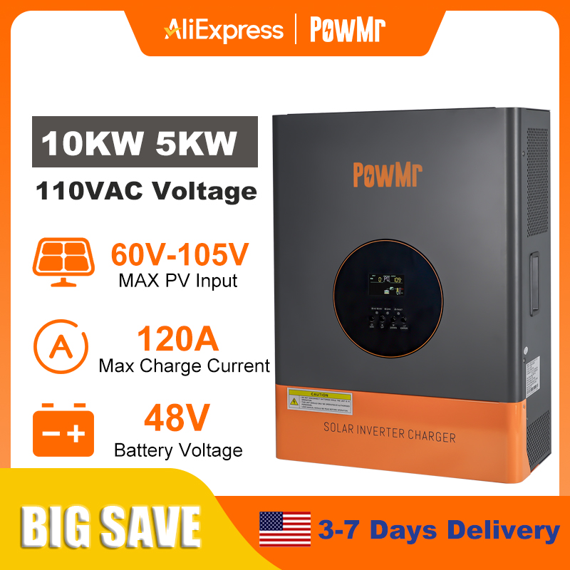 PowMr 10KW 5KW Split Phase Inv - Drone Solar Charger ulasan dan harga